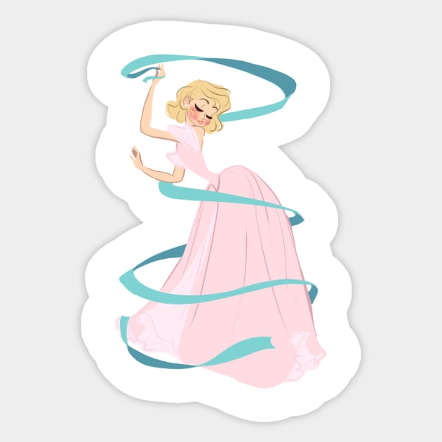 Pink and Ribbons Sticker by YanelyAguilarArt